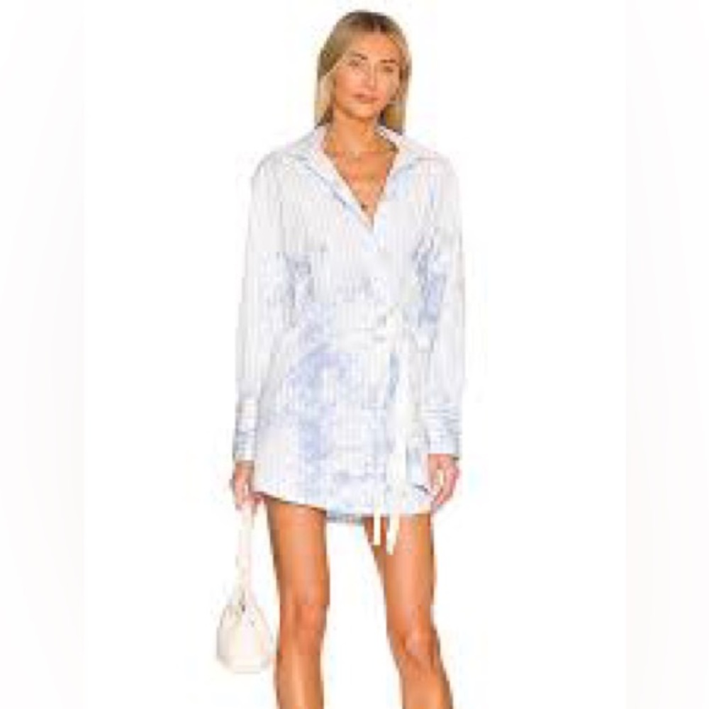 Revolve x free people shirt dress size M distressed oversized shirtdress